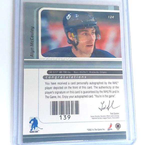 Alyn McCauley Autograph In The Game Signature Series: Toronto Maple Leafs - Picture 2 of 2